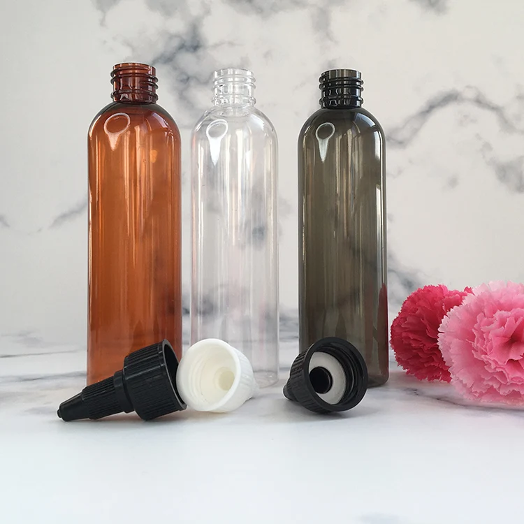 120ml 4oz Dropper PET Twist Top Cap Applicator liquid Squeeze Bottle for sauce use