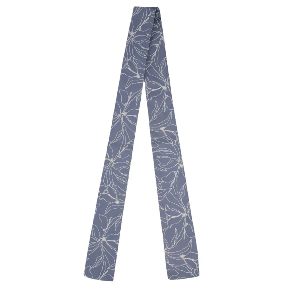 Digital Printing France Style Letter Pattern Dot Tie Handkerchief Skinny Women Necktie Gift Customized Stock Silky Hair Tie