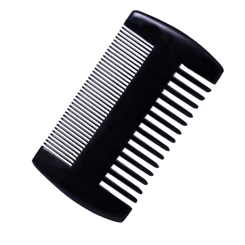 beard comb Solid wood black lacquered wood comb  thick beard wooden comb beard