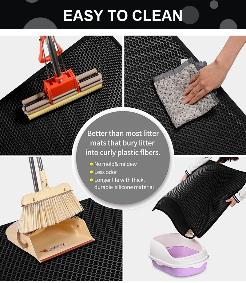 Hot Sale Wholesale Eva Double Layer Waterproof Pet Cat Litter Trap Mats