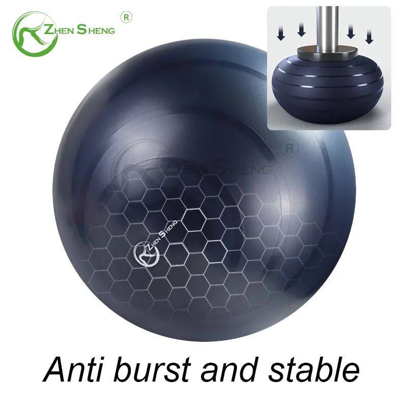 Zhensheng 2024 Hot Sale Stability Inflatable Anti Burst Balance Ball Eco Friendly PVC Swiss Yoga Fitness Ball with Pump
