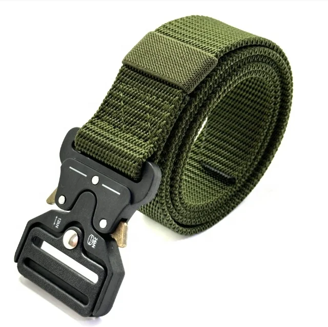3.8CM Colorful Nylon Durable Lightweight Web Tactical Belt With Quick Release Buckle without magnetic