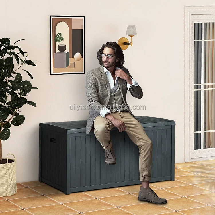 430L 113 Us gal Garden Outdoor Plastic Storage Box Boxes Bins