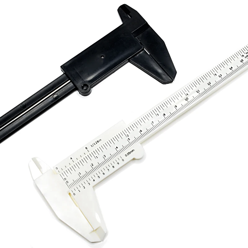 White 150mm Plastic Digital Eyebrow Vernier Caliper Ruler Body Art Measuring Brows Areola Microblading Slide Calipers