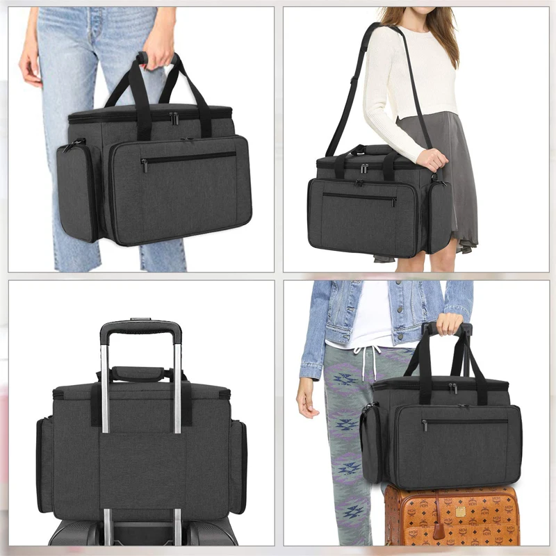 Travel Case for Sewing Machine And Accessories Carrying Bag with Removable Padding Pad