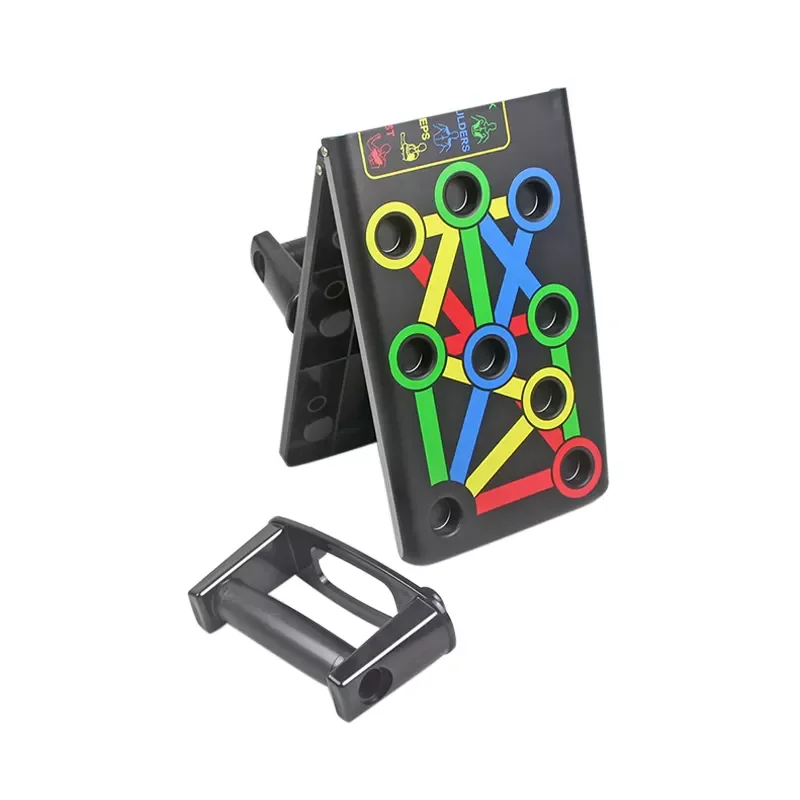 Fitness Multifunctional System 9 In 1 Foldable Muscl Power Press Rack Foldable Push Up Board Pushup Stand