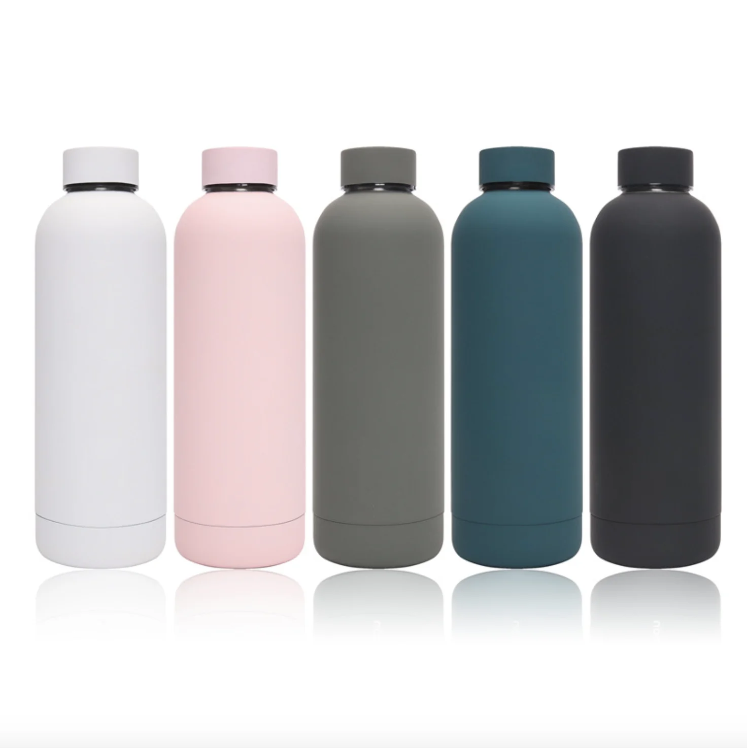 500ML 17OZ Stainless Steel Water Bottle Double Wall Insulated Sports Bottle BPA Free Tumbler Leak Proof
