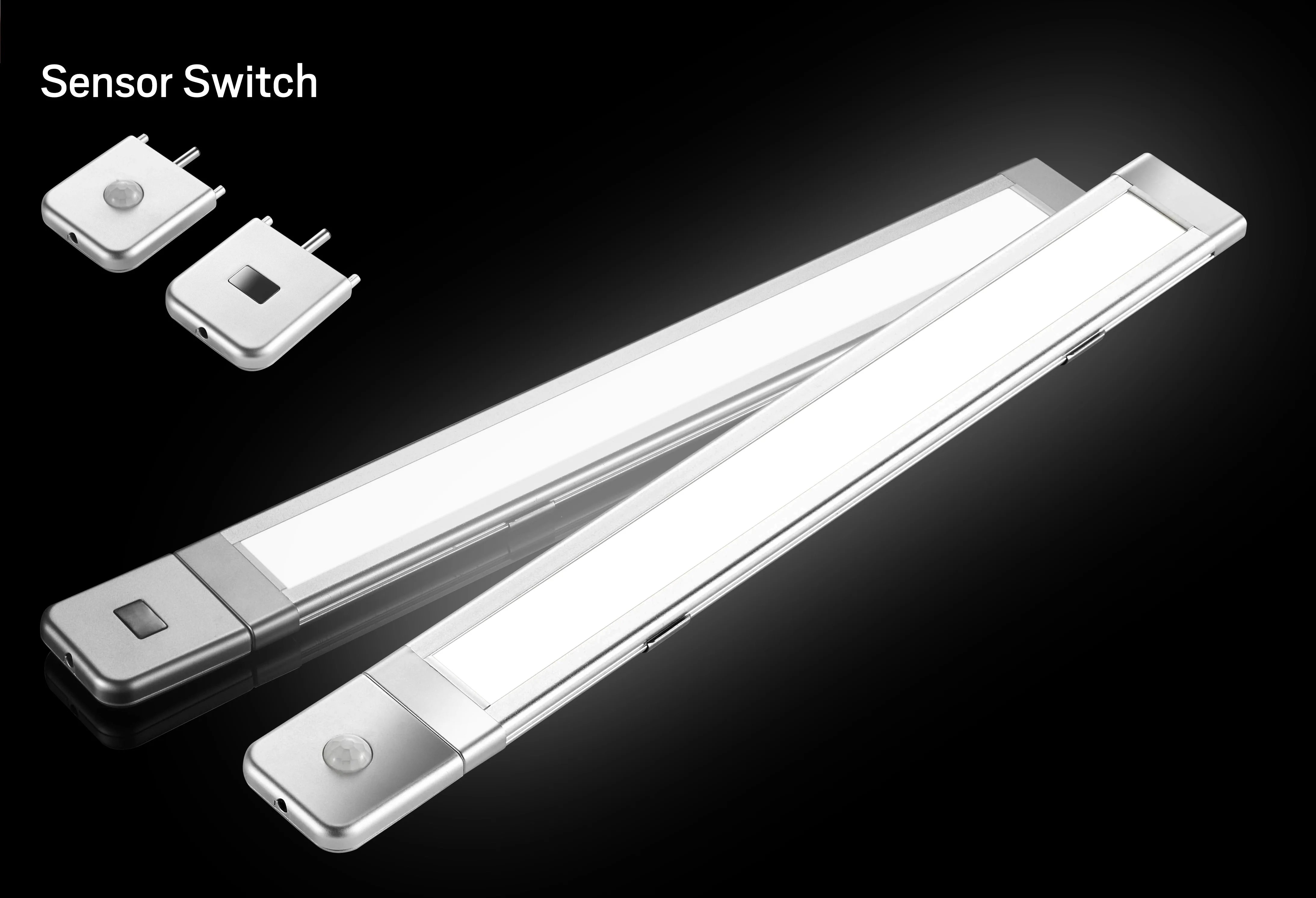 ultra thin LED motion sensor linear aluminium Strip Bar Light  for under cabinet  funiture showcase shelf with surface mounting
