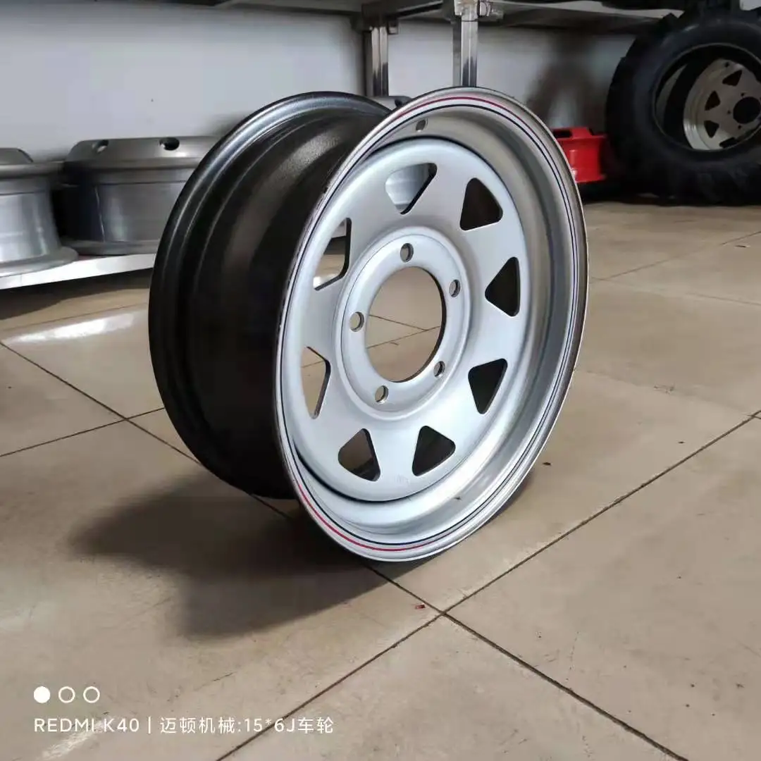 Caravan and boat trailer steel wheel rims and tires 15X6j 5*112PCD steel wheels and 195R15C tires assembly for travel trailer