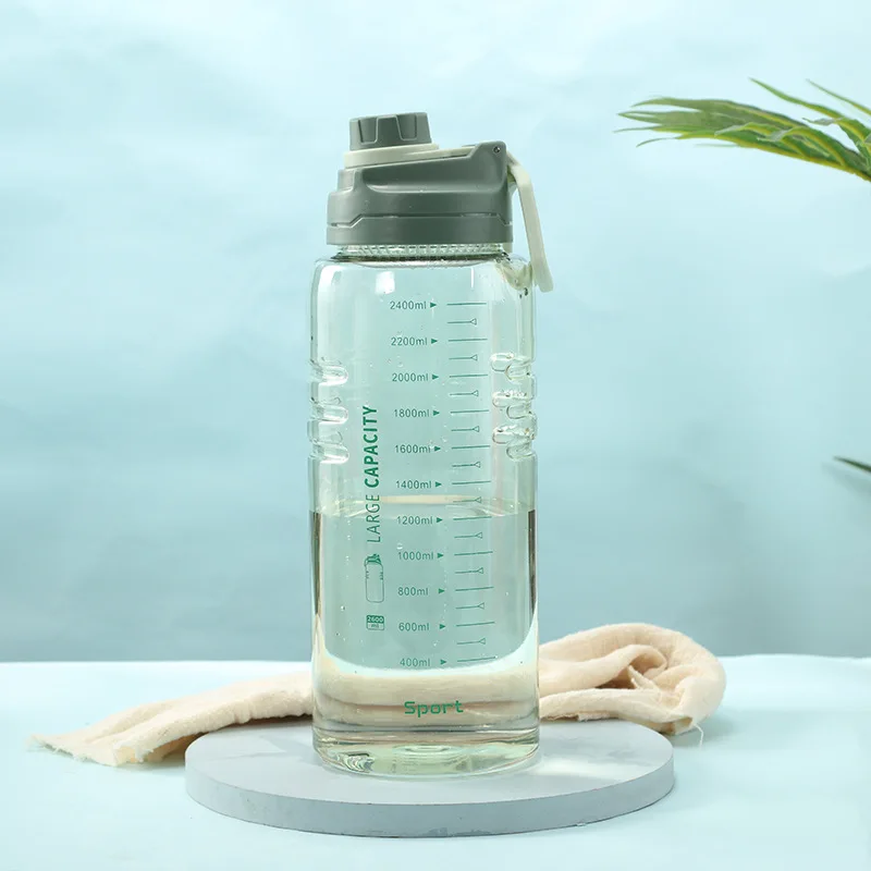 High Temperature Resistant Transparent Sport Cup Plastic Fitness Portable Travel Water Bottle