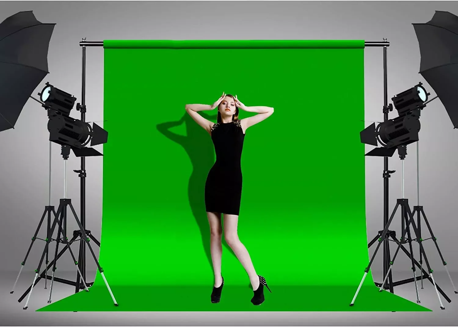 Yiscaxia Heavy Duty Stainless Steel Metal Background Stand Adjustable Support With Aluminum Pipe for Studio