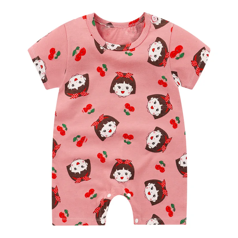 New Arrival Newborns Clothes 100% Cotton  Cute Cartoon Print Rompers Baby Jumpsuit