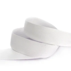 Eco-Friendly Custom Printed  Organic Cotton Ribbon with  Logo Gift Herringbone Pattern Cotton Tape