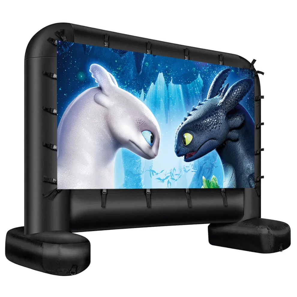 Hot 14ft Inflatable Movie Screen For Family Party Pvc Rear Projector Outdoor Inflatable Projector Screen Tv Cinema