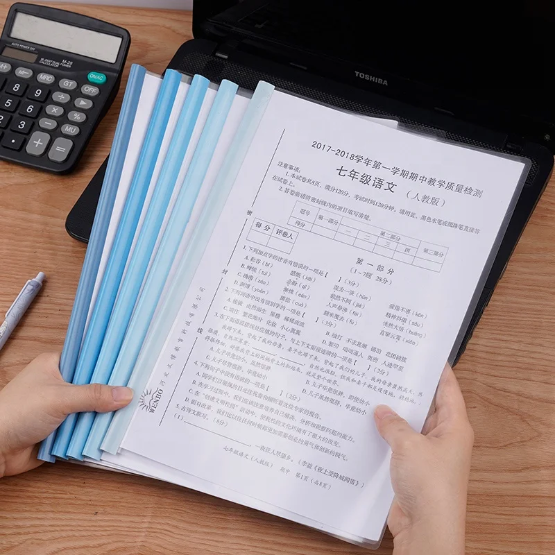 Report Cover Sliding Bar Business File Folder Spine Bar Presentation File Folder