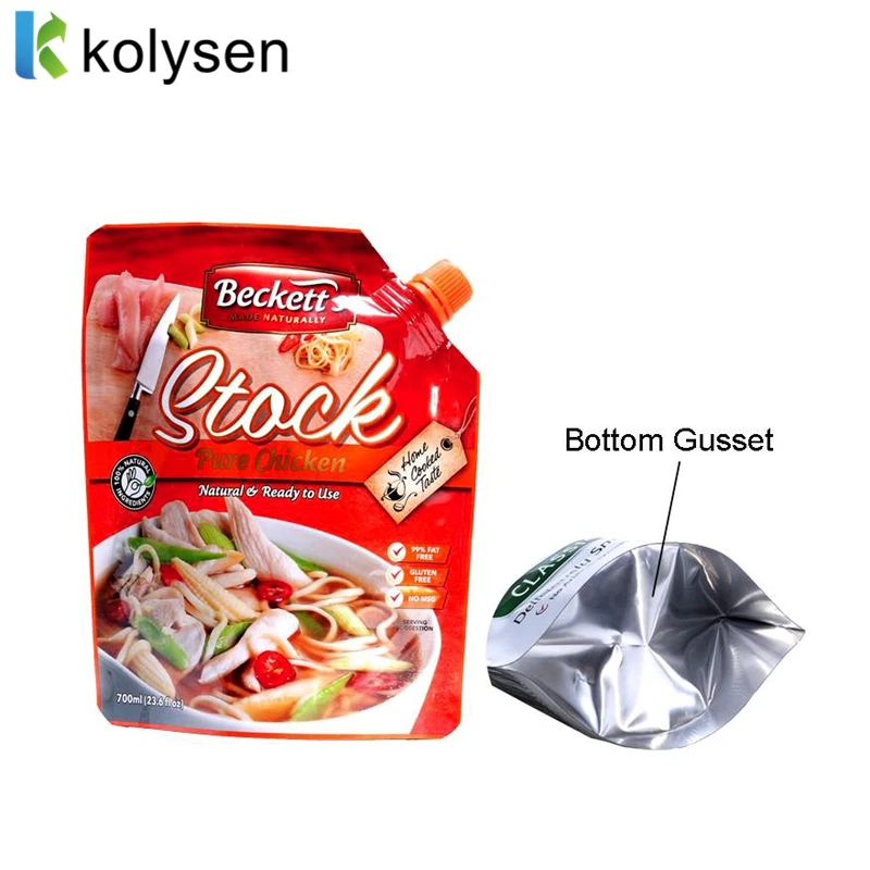 OEM Manufacturer Food Grade Plastic Bags Liquid Packaging Ketchup Packaging Tomato Sauce Spout Pouch