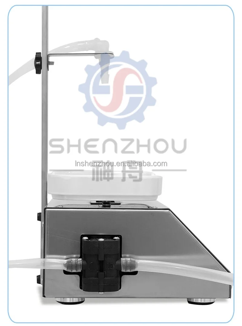 SZ-L17 Semi Automatic 17L Gear Pump Bottling High Viscosity Liquid Oil Honey Weighing Filling Machine from shenzhou
