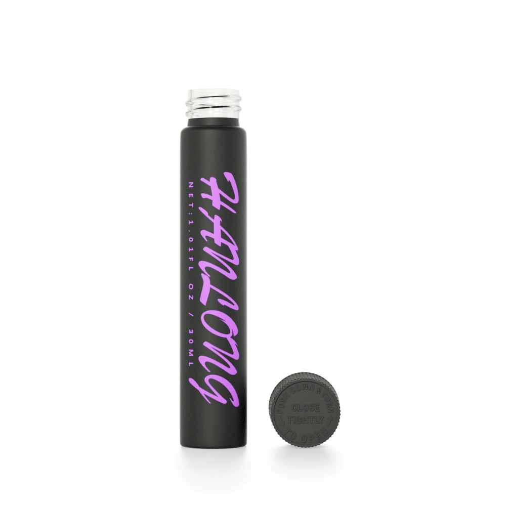 Wholesale 120mm 125mm king size custom logo child proof glass pre tube glass tube flower packaging tube