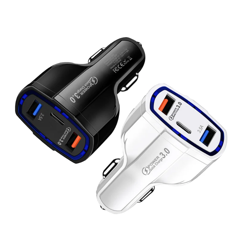 QC 3.0 car charger for iphone fast charging for samsung huawei for iphone usb charger car adapter wholesale