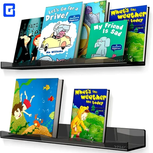 Manufacturer custom acrylic book stand cardboard display clear acrylic shelves