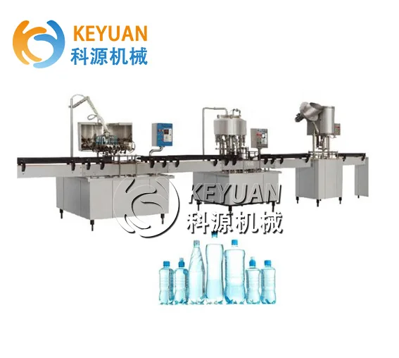 Automatic bottle washing filling capping machine,drinking water factory,evian mineral water filling line