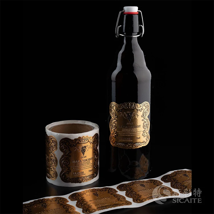 
 Печать винных этикеток, оптовые и Индивидуальные китайские винные металлические этикетки  