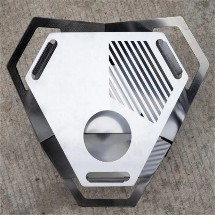 Portable Outdoor Camping 304 Stainless Steel Smokeless Wood Burning Bonfire Fire Pit with Cloth Bag