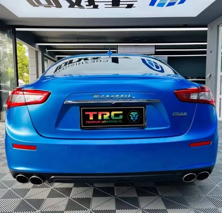 Wholesale sales of high quality PVC car color film electrolight metal deep blue vinyl protective film