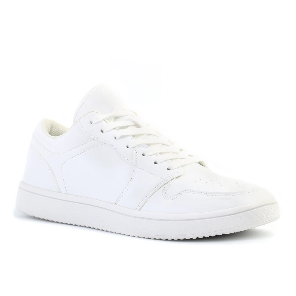 Cheap stylish original brand pu leather flat sneakers shoes for men