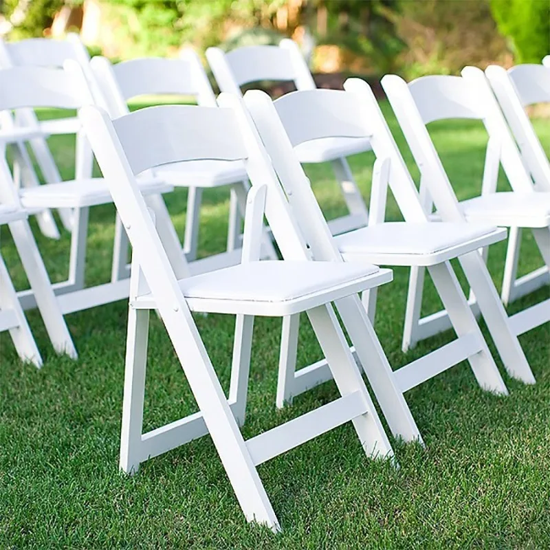 Garden Furniture Outdoor White Black Colors Wedding Event Foldable Plastic Outdoor Folding Chair Camping Chairs