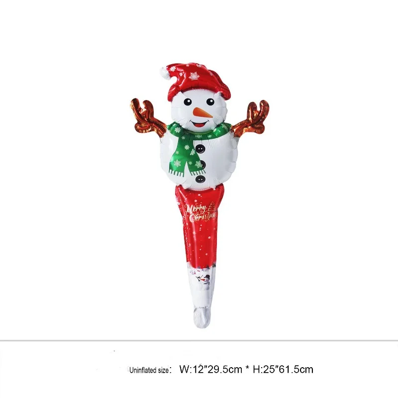 Wholesale Christmas Balloon Stick Merry Christmas Foil Balloons Kids Party Decoration Foil Balloon English Christmas Helium Toys