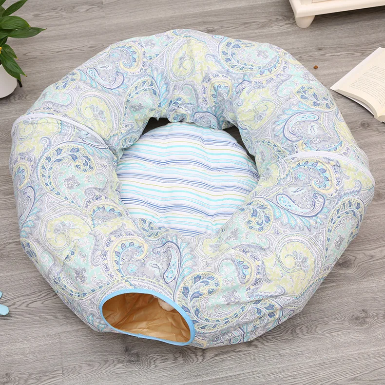 2022 Hot Sale  cat tunnel toy foldable cat channel rolling ground chinchilla litter cat bed pet toy