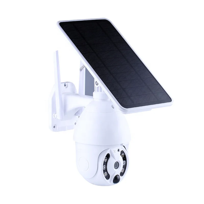 Outdoor Wireless Surveillance IP Home Security Human Detection HD 1080P Low power WiFi 4G PTZ Solar Camera