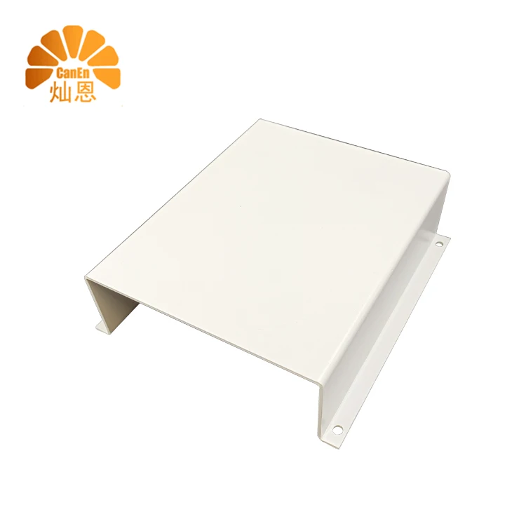Metal Case Custom Sheet Metal Fabrication Work Electric Electronical Processing Panel Box U Shaped Plate Cover 4 Holes