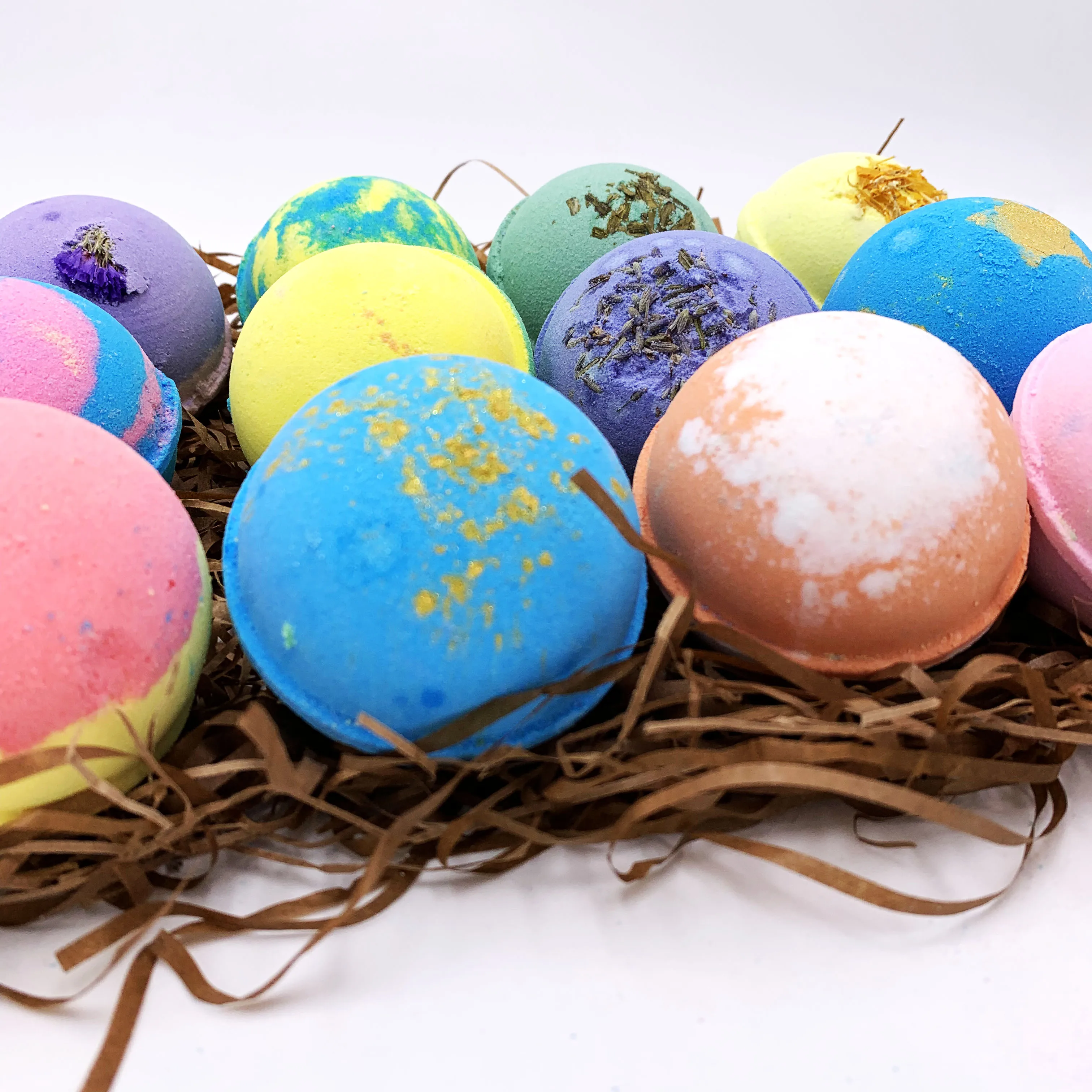 OEM/ODM12pcs set colorful bath salt balls bath balls bath bombs with petal