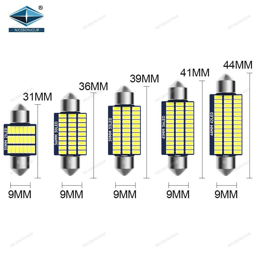 High Quality Auto Bulb C5w Led 3014 21 30 33 36 42SMD Festoon 31mm 36mm 39mm 41mm