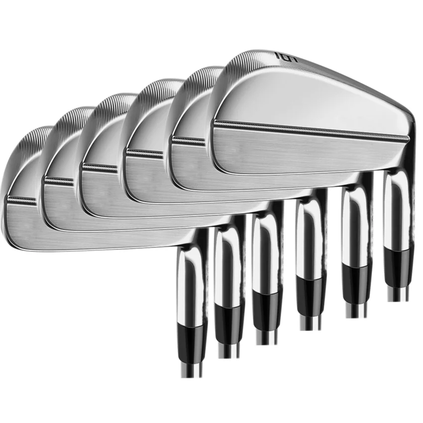 OEM material stainless 1020 carbon steel golf club iron set club heads with leather golf club head covers golf irons blades