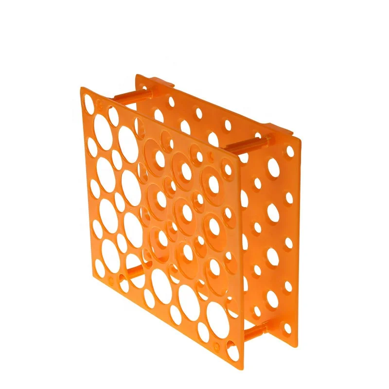 HAIJU Factory Orange ABS Plastic  Two Layers Laboratory Test Tube Holder For 10ml 50ml 150ml Centrifugal Tube