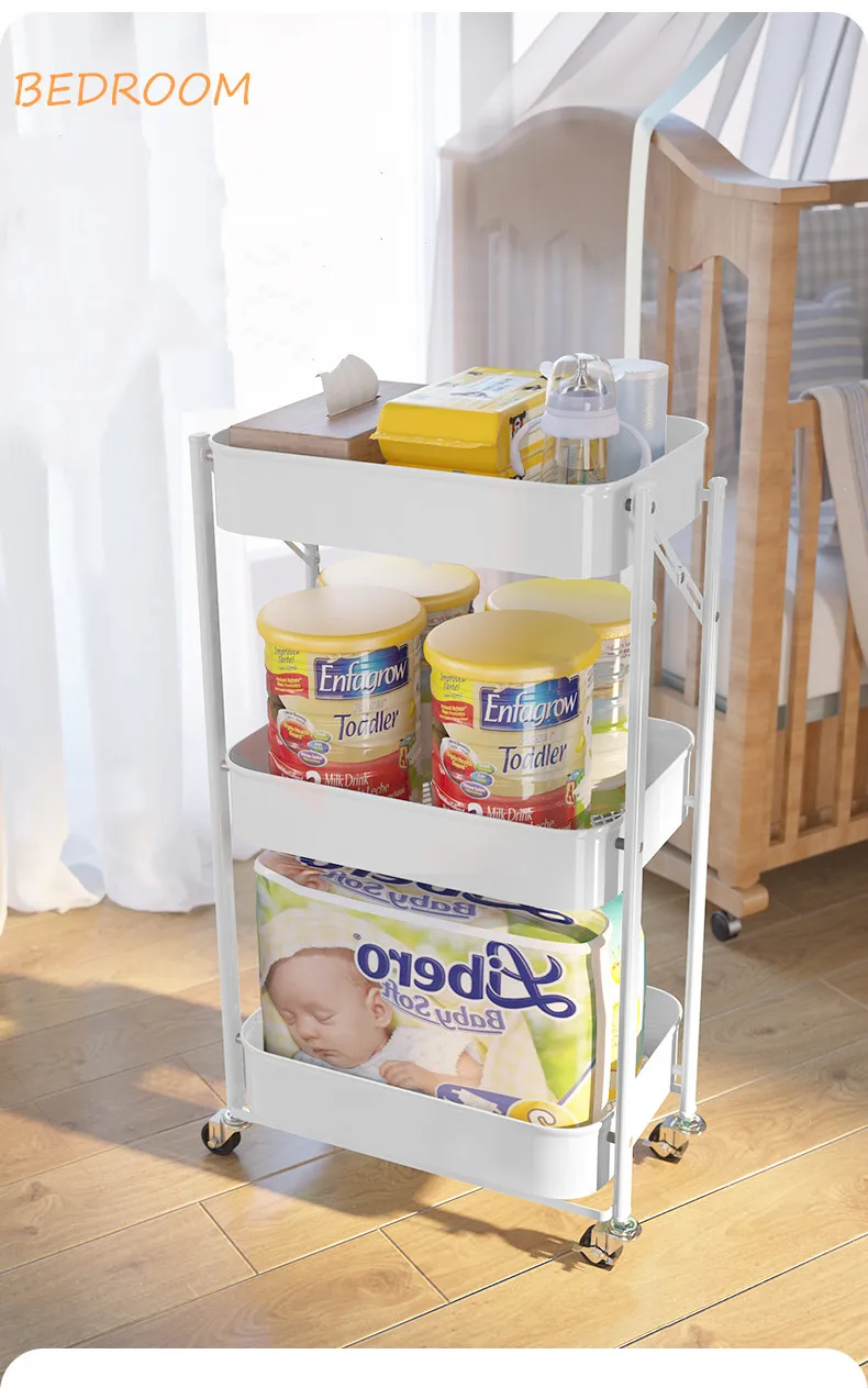 Hot Sale 3 Tier Foldable Kitchen Utility Vegetable Cabinets purpose multifunction rack