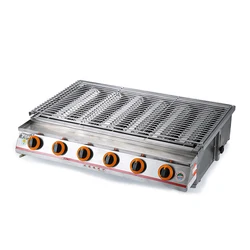 Commercial stainless steel 6 burners heat griller infrared gas barbeque grill