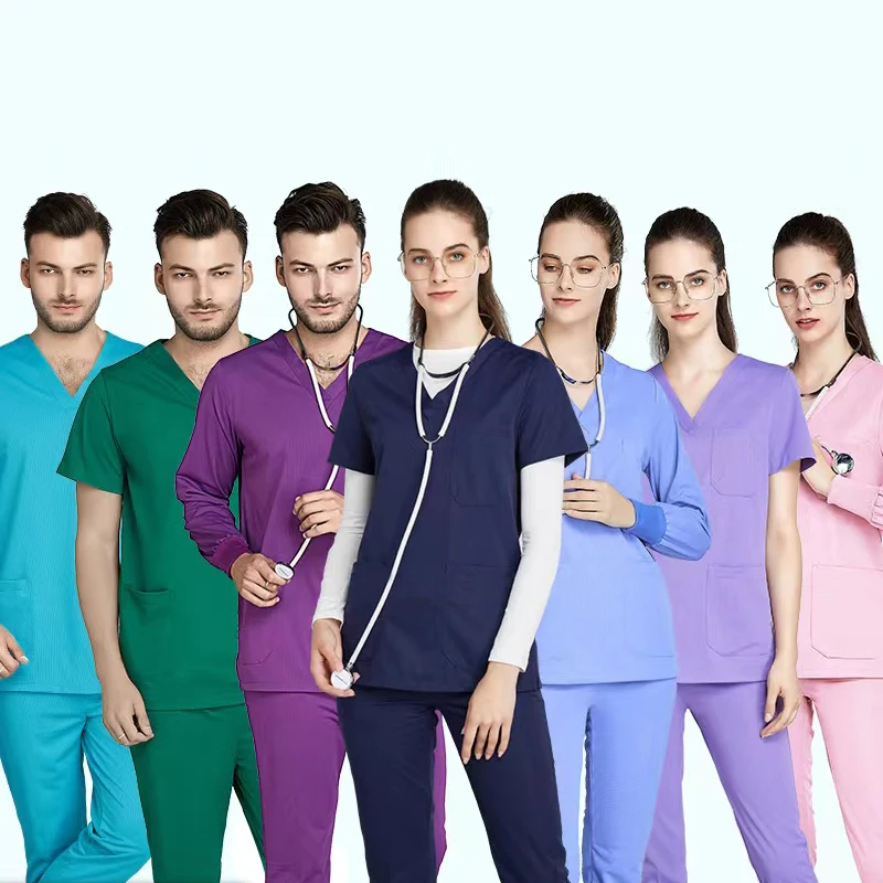 blusas medicas Hospital Uniforms Medical Scrubs Nurse Long Sleeve Jacket Scrub Suit For Women