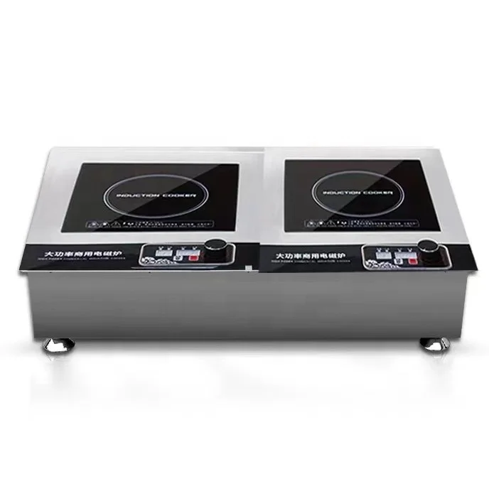 Multi Head Stainless Steel Housing Two Burner Commercial Induction Stove Embedded & Desktop Hot Plates