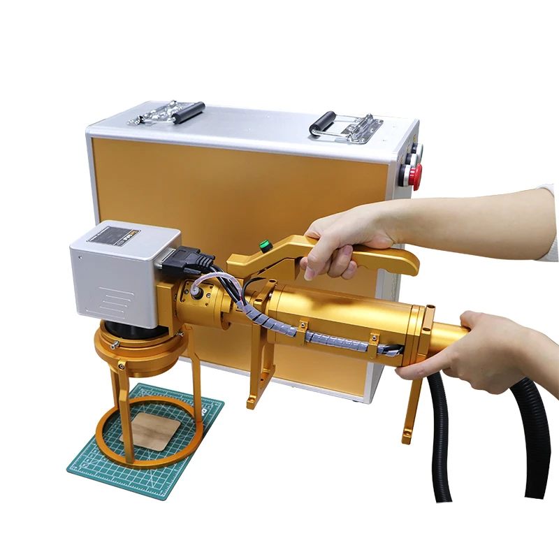 Высококачественная портативная ручная лазерная маркировочная машина для изготовления логотипов на металлических материалах и любых типах поверхностей