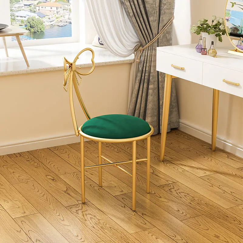 Nordic creative furniture ins simple makeup chair wrought iron home party chair bedroom decoration chair