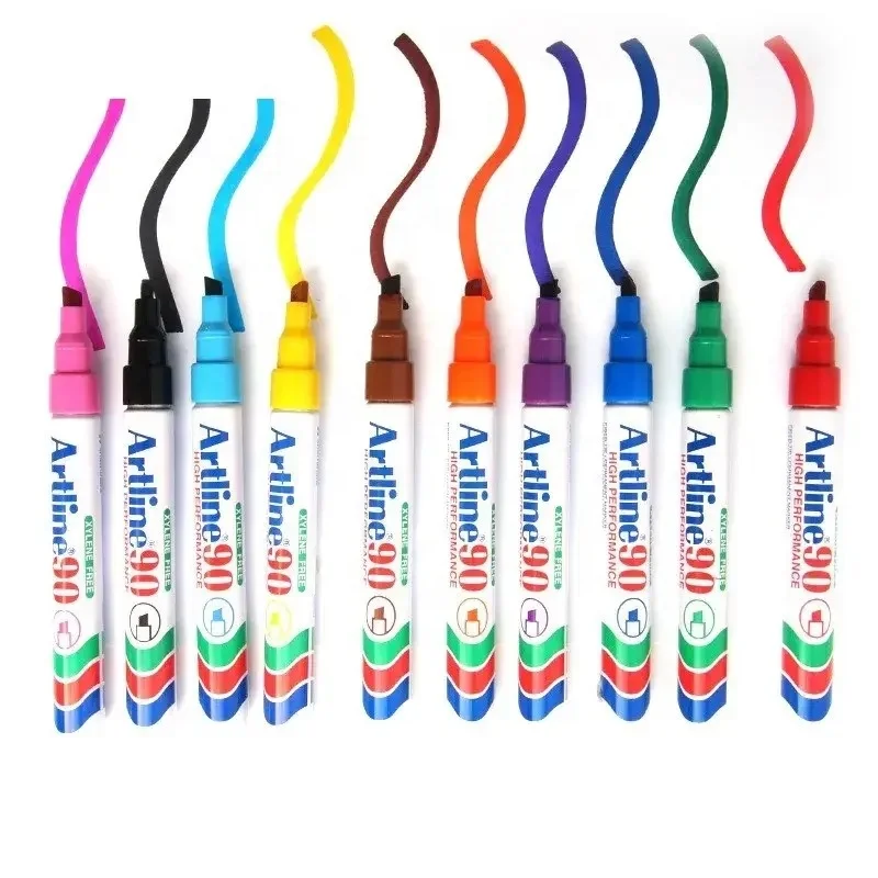 Artline EK-90 square head oily quick drying waterproof permanent marker with chisel tip 2-5mm