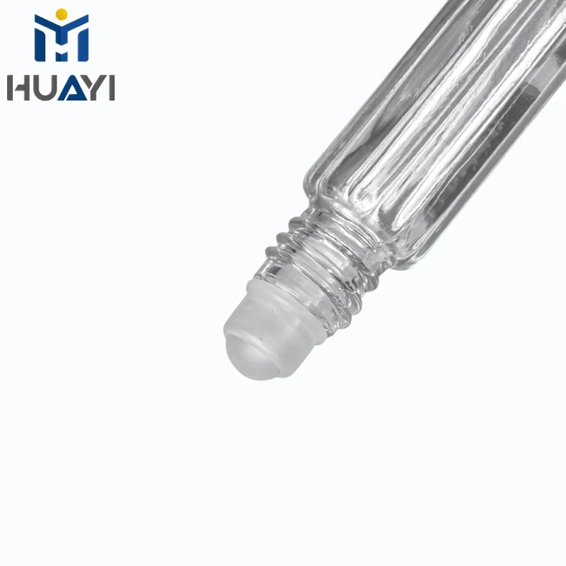 Essential oil perfume roller bottle clear 3.5ml glass roll on bottle with cap