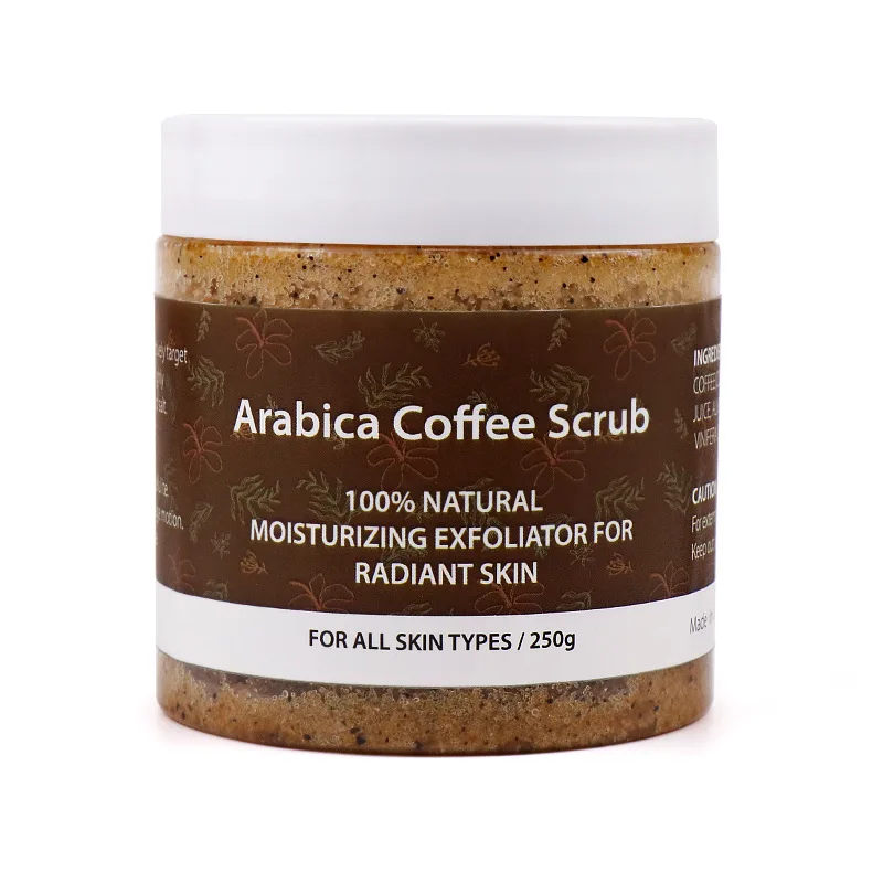  Скраб для лица и тела Arabica Coffee 100% натуральный увлажняющий отшелушиватель сияющей кожи глубокое очищение 250