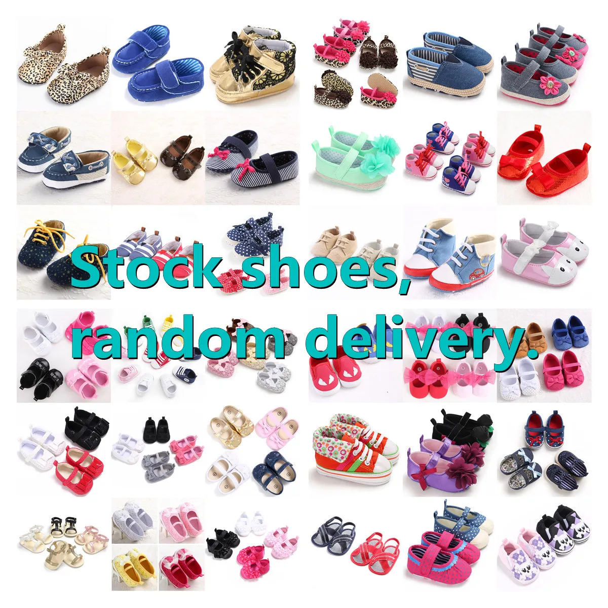 Factory baby shoes Random design MOQ 30pcs boys sneakers girls apartment princess  0-1 years old first Walker shoes