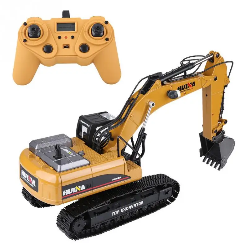 Масштаб 1/14 23 канала 2 4 ГГц полностью металлический экскаватор Huina 1580 V4 RC игрушечный грузовик изысканная Подарочная коробка упаковка для детей более 15