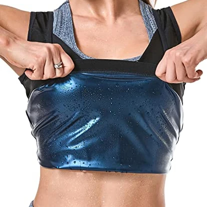 Women Hot Fat Burning Sauna Fitness Workout Gym Vest Tank Top Quick-dry Trainer Sweat Sauna Lightweight Fitness Yoga Top